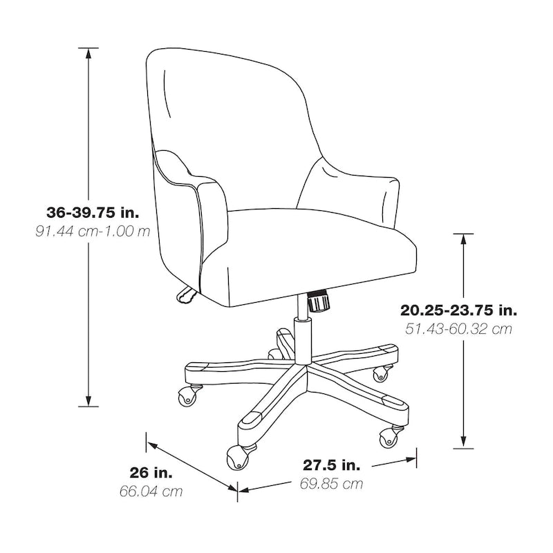 Chaise de bureau Bradwell – Siège ergonomique pour bureau à domicile