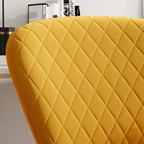 Chaise de bureau pivotante sans accoudoirs en velours, réglable