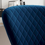 Chaise de bureau pivotante sans accoudoirs en velours, réglable
