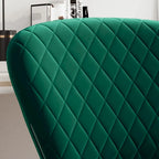Chaise de bureau pivotante sans accoudoirs en velours, réglable