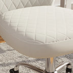 Chaise de bureau pivotante sans accoudoirs en velours, réglable