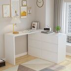 Commode et Bureau Rotatifs – Coiffeuse à 6 Tiroirs Blanche/Noire