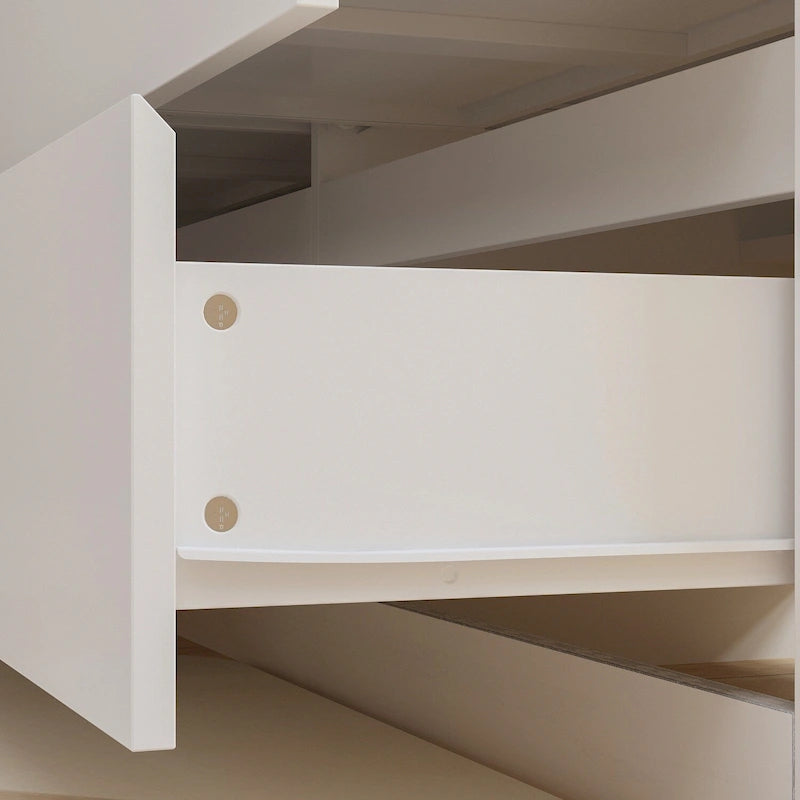 Commode et Bureau Rotatifs – Coiffeuse à 6 Tiroirs Blanche/Noire