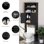 Meuble de rangement sur toilette avec porte – Organisateur de salle de bain
