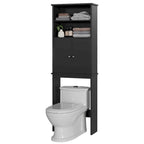 Meuble de rangement sur toilette avec porte – Organisateur de salle de bain