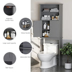 Meuble de rangement sur toilette avec porte – Organisateur de salle de bain
