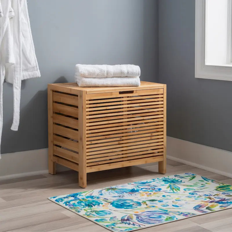 Panier à linge en bambou naturel – Rangement de vêtements écologique