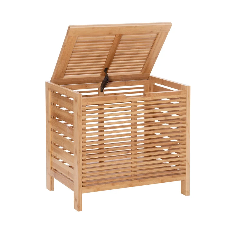 Panier à linge en bambou naturel – Rangement de vêtements écologique