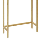 Meuble de rangement pour toilettes en bambou – Étagère réglable et doubles portes