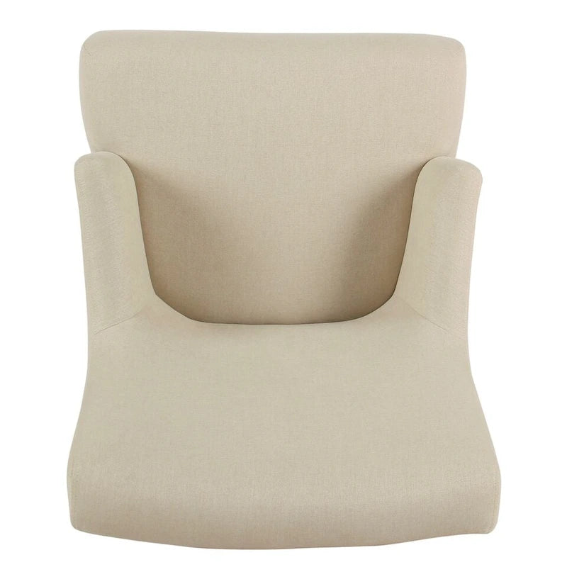 Fauteuil d'appoint portable – Tissu crème anti-taches, léger