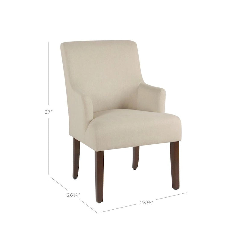 Fauteuil d'appoint portable – Tissu crème anti-taches, léger