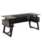 Bureau de direction industriel avec étagère de rangement – Bureau d'écriture de 160 cm