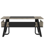 Bureau de direction industriel avec étagère de rangement – Bureau d'écriture de 160 cm