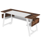 Bureau de direction industriel avec étagère de rangement – Bureau d'écriture de 160 cm