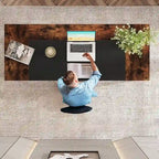Bureau de direction industriel avec étagère de rangement – Bureau d'écriture de 160 cm