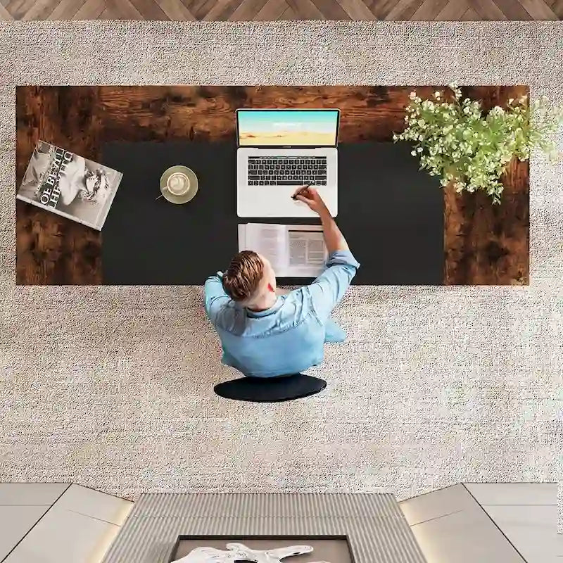 Bureau de direction industriel avec étagère de rangement – Bureau d'écriture de 160 cm