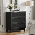 Commode à 3 tiroirs en rotin noir – Commodes modernes