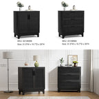 Commode à 3 tiroirs en rotin noir – Commodes modernes