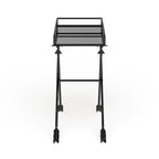 Table d'appoint Arrow en métal – Plateau en verre, 21x14x26