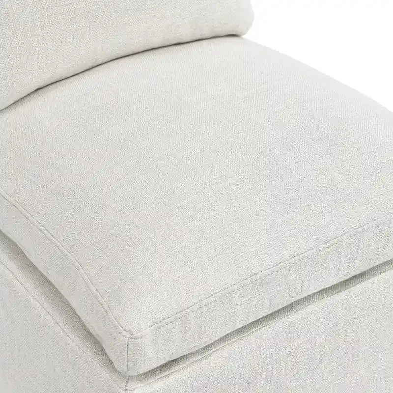 Chaise de bureau pivotante à hauteur réglable en velours sans accoudoirs