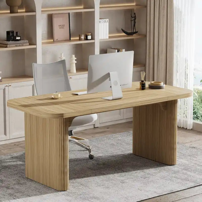 Meuble TV avec cheminée électrique – Étagères en verre réglables