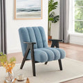 Fauteuil d'appoint moderne Teddy Sherpa – Structure en bois espresso