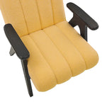 Fauteuil d'appoint moderne Teddy Sherpa – Structure en bois espresso