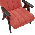 Fauteuil d'appoint moderne Teddy Sherpa – Structure en bois espresso