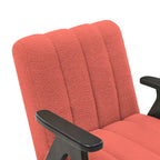 Fauteuil d'appoint moderne Teddy Sherpa – Structure en bois espresso