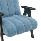 Fauteuil d'appoint moderne Teddy Sherpa – Structure en bois espresso